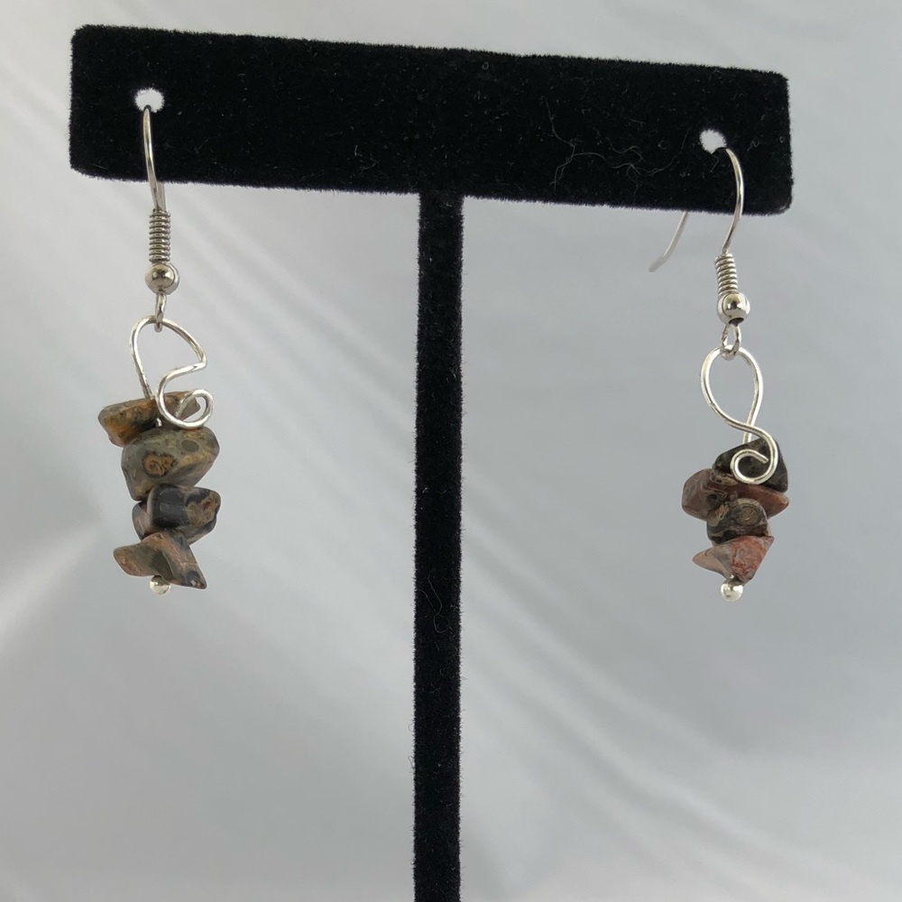 Handmade stone earrings